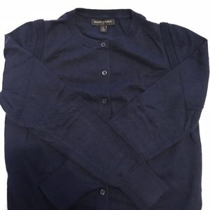 BR long-sleeve navy cardigan